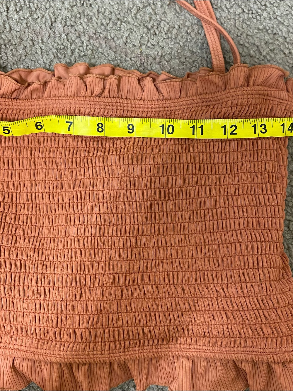Kortni Jean Ruffle Ribbed Swim Top - Picture 4 of 4